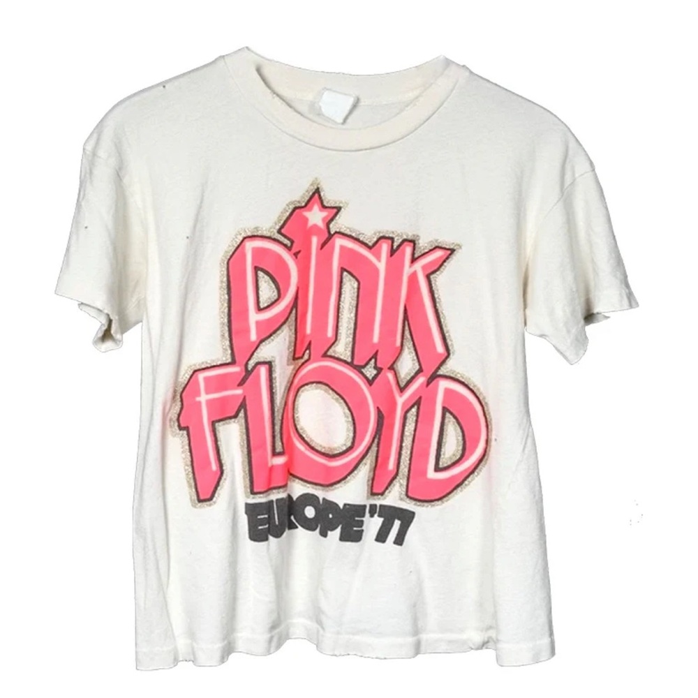 MadeWorn Pink Floyd Graphic Crop Top - White